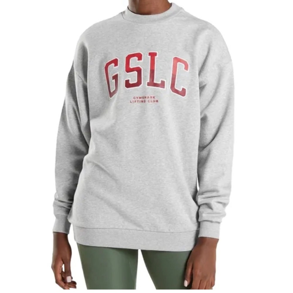 Gymshark GSLC Oversized Sweatshirt - Light Grey Marl